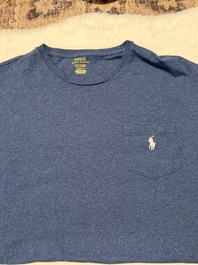 Polo by Ralph Lauren Heather Navy Pocket Crew T-Shirt